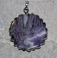 Amethyst - Anh�nger - Sonne mit Fassung - 1 St�ck