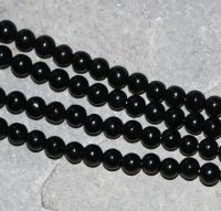 Gagat - Kugel - 4mm - Kettenstrang