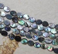 Paua Muschel Abalone - Oval - 8x6mm - Kettenstrang