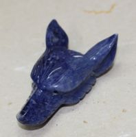 Sodalit - Anh�nger - Wolf Tierkopf mit Bohrung - 1 St�ck