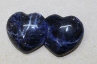 Sodalit - 2 Herzen - Handschmeichler - 64x32mm