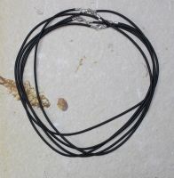 Kette aus Kautschuk - 2mm - 50 cm - Silber - 5 St�ck