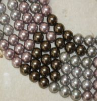 MuschelkernPerle - Rund - multi - 11-12mm - Kettenstrang