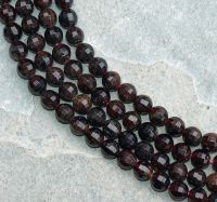 Granat - Kugel - facettiert - 8mm - Kettenstrang