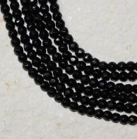Onyx - Kugel - facettiert - 4mm - Kettenstrang