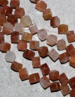 Karneol - W�rfel - 8mm - Kettenstrang