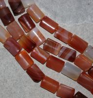 Karneol - Rechteck - 19x13mm - Kettenstrang