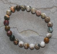 Ozean Jaspis - Kugel - 8mm - Armband Elastik - 1 St�ck