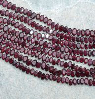 Granat - Navette - facettiert - 5-6mm - Kettenstrang