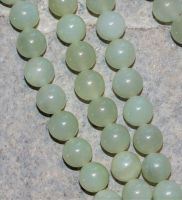 New Jade Serpentin - Kugel - 6mm - Kettenstrang