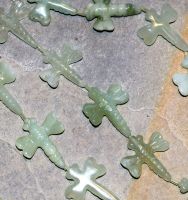 New Jade Serpentin - Libelle - 30x27mm - Kettenstrang