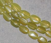 New Jade gelb Serpentin - Oval - 15-16mm - Kettenstrang