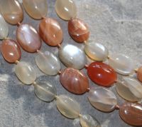 Mondstein - Oval - 17x12mm - Kettenstrang