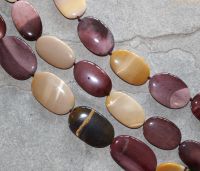 Mookait Jaspis - Oval - 35x24mm - Kettenstrang