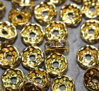 Zwischenteile - Schmuckzubeh�r - mit Strass - 8mm