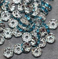Zwischenteile - Schmuckzubeh�r - mit Strass - 8mm