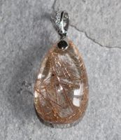 Rutilquarz - Anh�nger - Tropfen mit �se - 1 St�ck