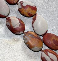 Noreen Jaspis - Freeform Oval - 22-24mm - Kettenstrang