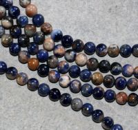 Sodalit orange-blau - Kugel - 6mm - Kettenstrang