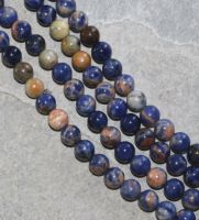 Sodalit orange-blau - Kugel - 8mm - Kettenstrang