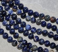 Sodalit orange-blau - Kugel - 10mm - Kettenstrang