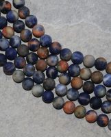 Sodalit orange-blau - Kugel - matt - 8mm - Kettenstrang