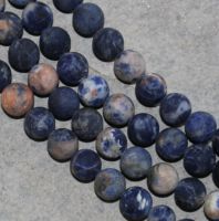 Sodalit orange-blau - Kugel - matt - 10mm - Kettenstrang