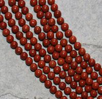 Jaspis rot - Kugel - 4mm - Kettenstrang