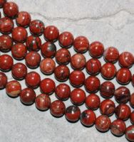Jaspis rot - Kugel - 6mm - Kettenstrang