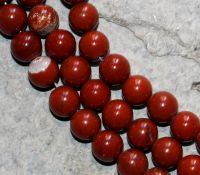 Jaspis rot - Kugel - 8mm - Kettenstrang
