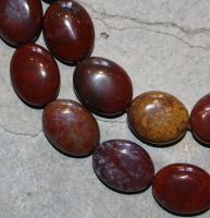 Fancy Jaspis - Oval - 22x17mm - Kettenstrang