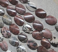 Porzellan Jaspis - Twist - 24x16mm - Kettenstrang