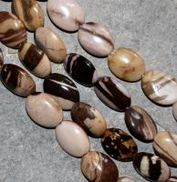 Herbst Jaspis - Oval - 30x20mm - Kettenstrang