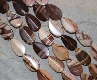 Herbst Jaspis - Tropfen - 25x15mm - Kettenstrang