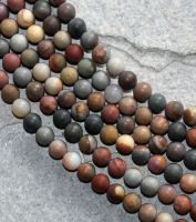 Polychrome Jaspis - Kugel - matt - 8mm - Kettenstrang