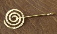Donuthalter -Silber - vergoldet - mattiert - Spirale - 3 St�ck