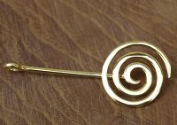 Donuthalter - Silber - vergoldet - gl�nzend - Spirale - 3 St�ck