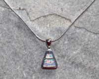 Syn. Opal - Kette mit Anh�nger - Silber und Metall