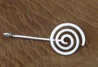 Donuthalter - Silber - mattiert - Spirale - 19mm - 4 St�ck
