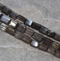 Rauchquarz - Rechteck - 6-7mm - Kettenstrang
