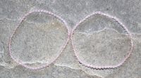 Rosaquarz - Kugel - facettiert - 3mm - Armband Elastik - 2 St.