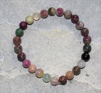 Turmalin multicolor - Kugel - 8mm - Armband Elastik - 1 St�ck