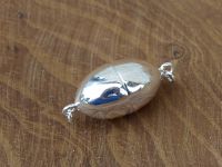 Schlie�e Magnet - Sterling Silber poliert - Olive - 10x17mm - 3 