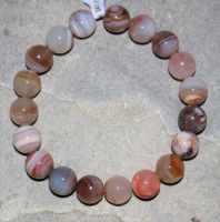 Botswana Achat - Kugel - 10mm - Armband Elastik - 1 St.