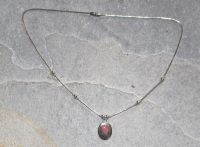 Rhodochrosit - Kette mit Anh�nger Oval - Silber