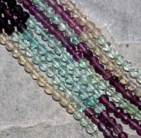 Fluorit - Kugel - facettiert - 4mm - Kettenstrang