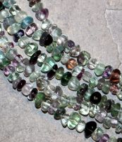 Fluorit - Nuggets Barock - 5-8mm -  Kettenstrang