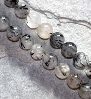 Turmalin Quarz - Kugel - 14mm - Kettenstrang