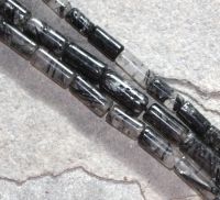 Turmalin Quarz - Zylinder - 6-7mm - Kettenstrang