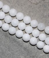 Achat weiss - Kugel - 8mm - Kettenstrang